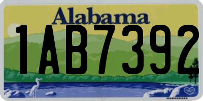 AL license plate 1AB7392