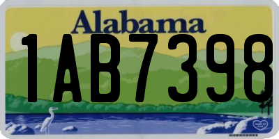 AL license plate 1AB7398