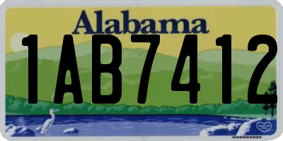 AL license plate 1AB7412