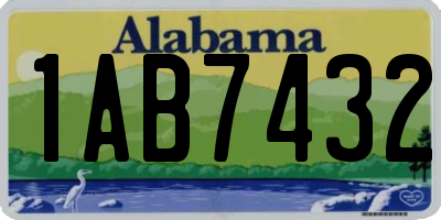 AL license plate 1AB7432