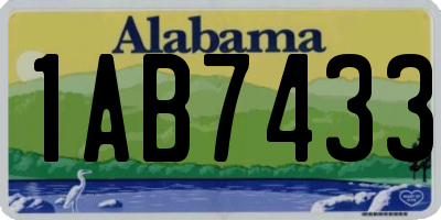 AL license plate 1AB7433