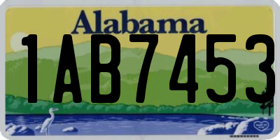 AL license plate 1AB7453