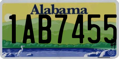 AL license plate 1AB7455