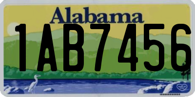 AL license plate 1AB7456