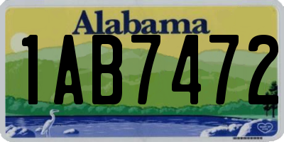 AL license plate 1AB7472