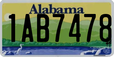 AL license plate 1AB7478