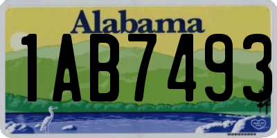 AL license plate 1AB7493