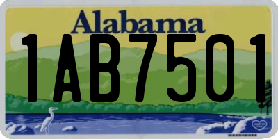 AL license plate 1AB7501