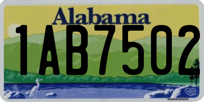 AL license plate 1AB7502