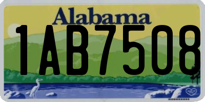 AL license plate 1AB7508