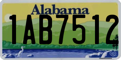 AL license plate 1AB7512