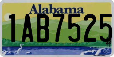 AL license plate 1AB7525