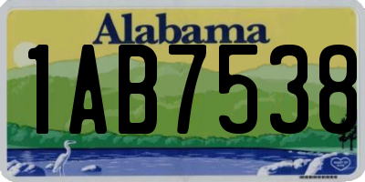 AL license plate 1AB7538