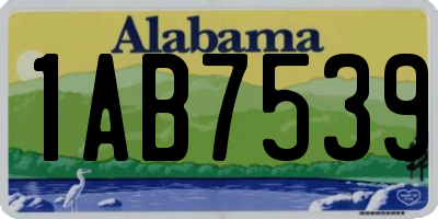 AL license plate 1AB7539