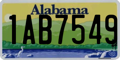 AL license plate 1AB7549