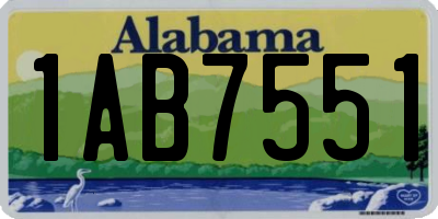 AL license plate 1AB7551