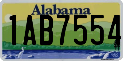 AL license plate 1AB7554