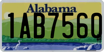 AL license plate 1AB7560