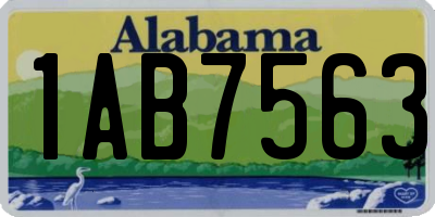 AL license plate 1AB7563