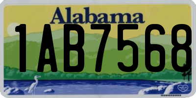 AL license plate 1AB7568