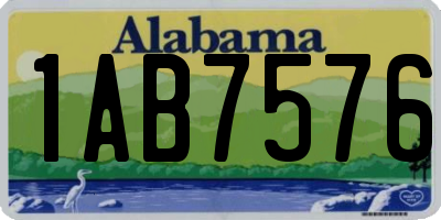 AL license plate 1AB7576