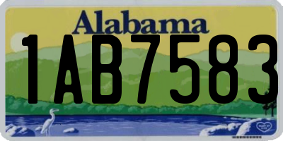 AL license plate 1AB7583