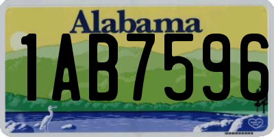 AL license plate 1AB7596