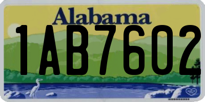 AL license plate 1AB7602