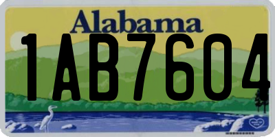 AL license plate 1AB7604