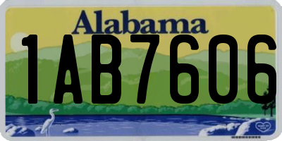 AL license plate 1AB7606