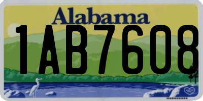 AL license plate 1AB7608