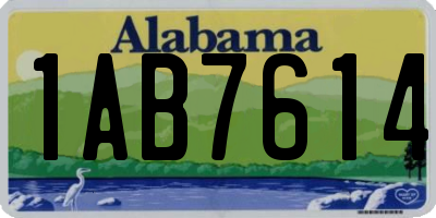 AL license plate 1AB7614