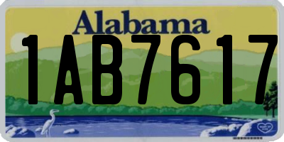 AL license plate 1AB7617