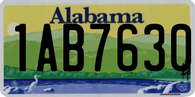 AL license plate 1AB7630