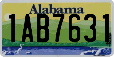 AL license plate 1AB7631