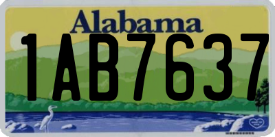 AL license plate 1AB7637