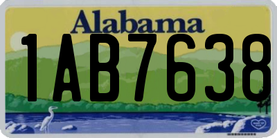 AL license plate 1AB7638