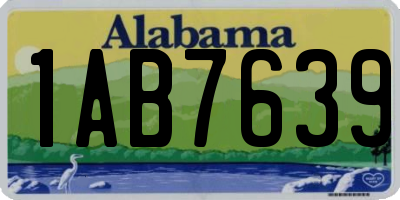 AL license plate 1AB7639