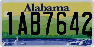 AL license plate 1AB7642