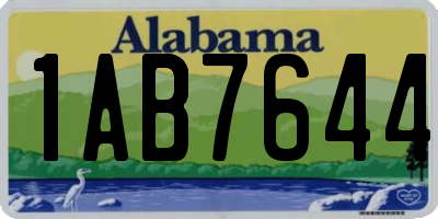 AL license plate 1AB7644