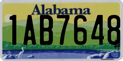 AL license plate 1AB7648