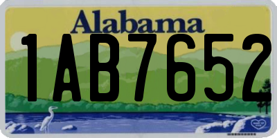 AL license plate 1AB7652