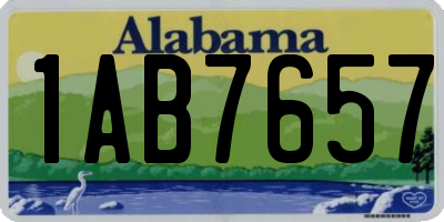 AL license plate 1AB7657