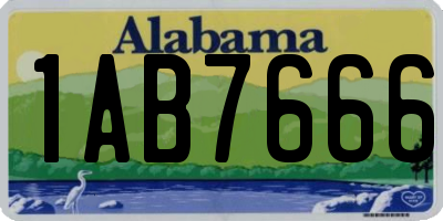 AL license plate 1AB7666