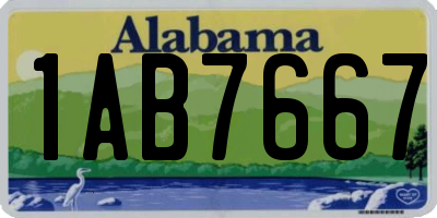 AL license plate 1AB7667