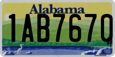 AL license plate 1AB7670