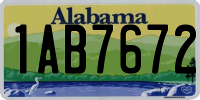 AL license plate 1AB7672