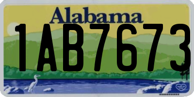 AL license plate 1AB7673