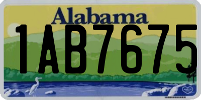 AL license plate 1AB7675