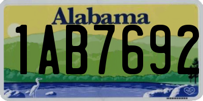 AL license plate 1AB7692